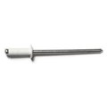 Midwest Fastener Blind Rivet, Dome Head, 1/8 in Dia., 1/4 in L, Aluminum Body, 100 PK 51082